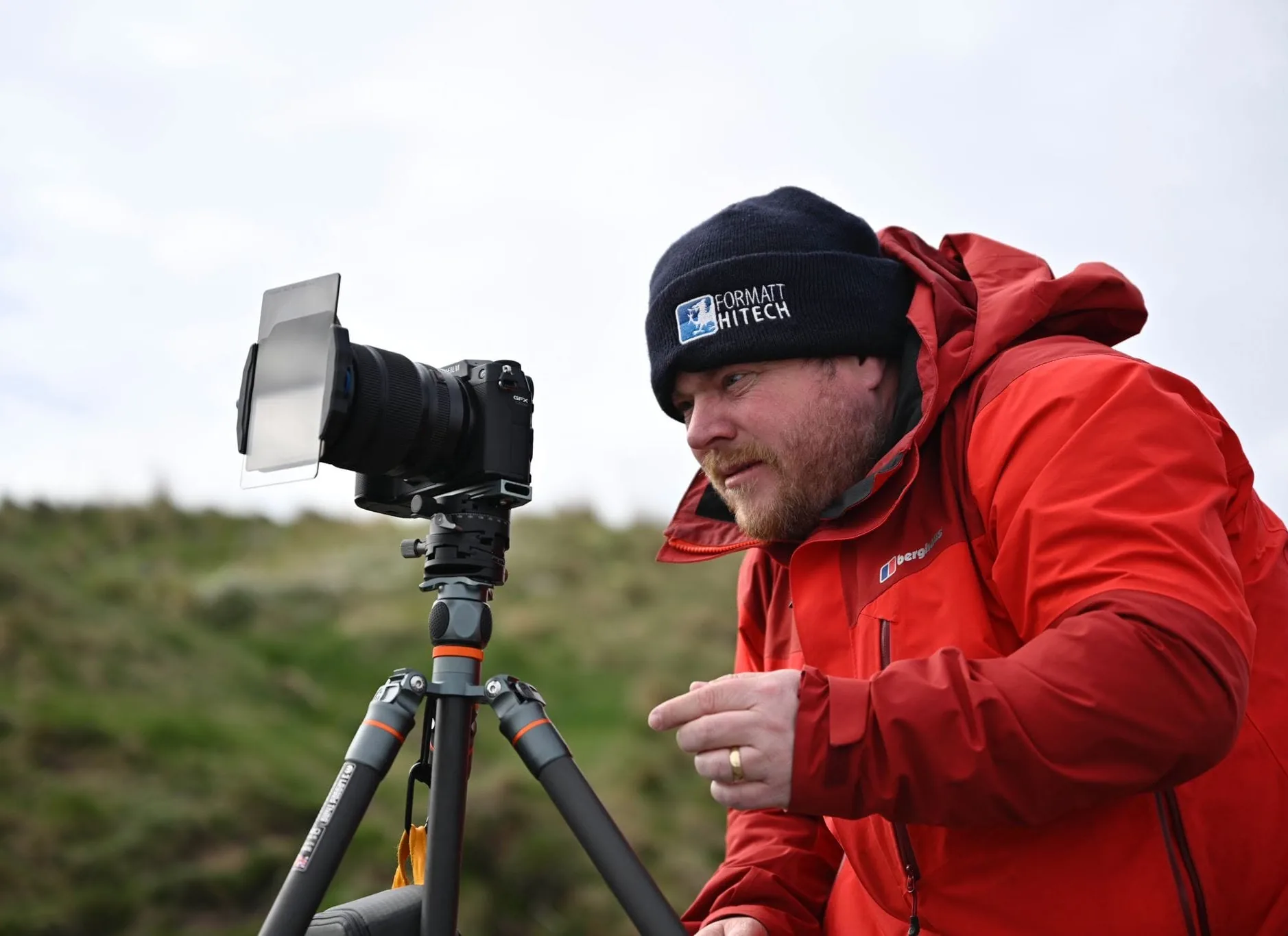 Dibs working with a camera on location